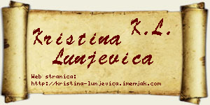 Kristina Lunjevica vizit kartica